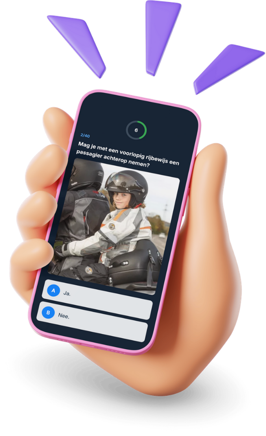 Theoriedoen.be app interface op smartphone - Auto theorie oefenen