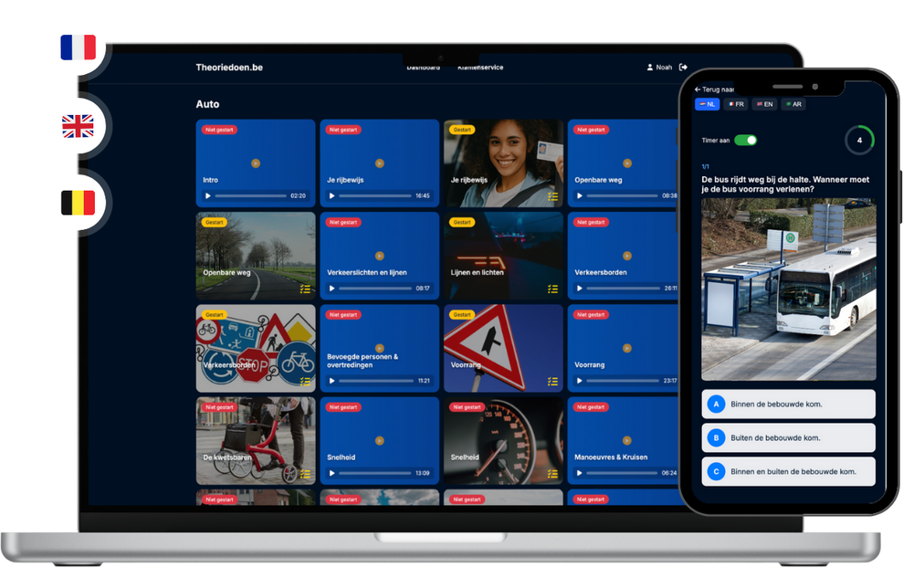 Explanation videos for theory exam - Theoriedoen.be